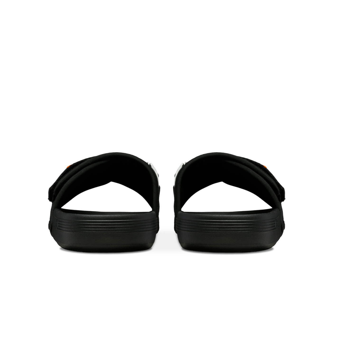 McLaren x K-Swiss black strap sandals – rear heel view of pair