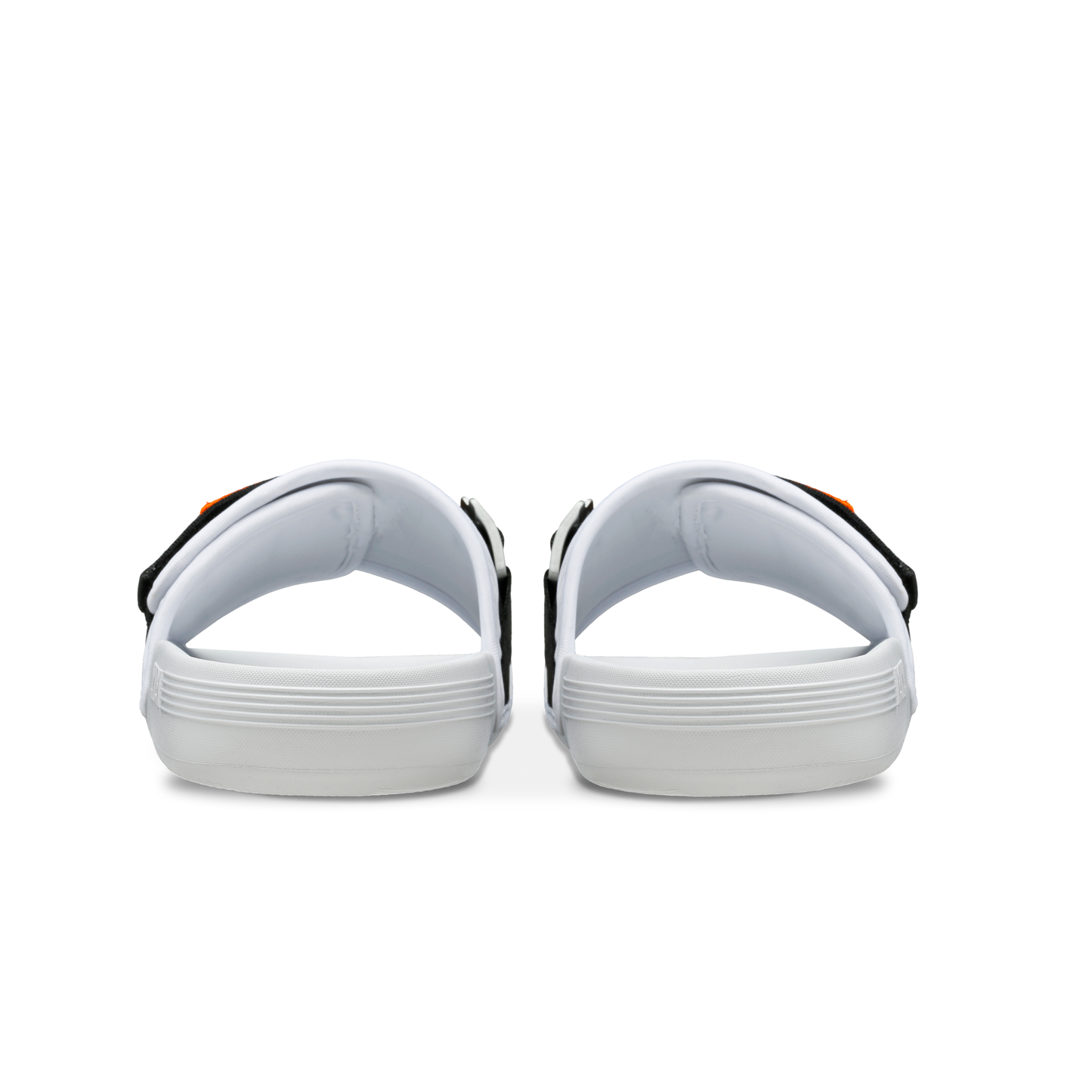 McLaren x K-Swiss white strap sandals – rear heel view of pair
